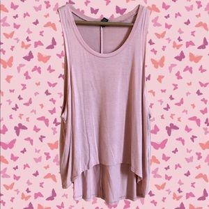 SOLD pink flowy muscle top